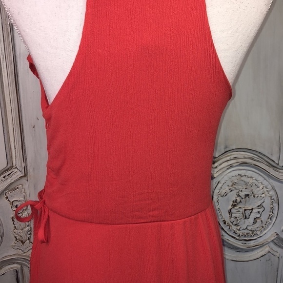 Miami for Francesca’s Spaghetti Strap Faux Wrap Ruffle Waisted Summer Dress S/L - Picture 9 of 16
